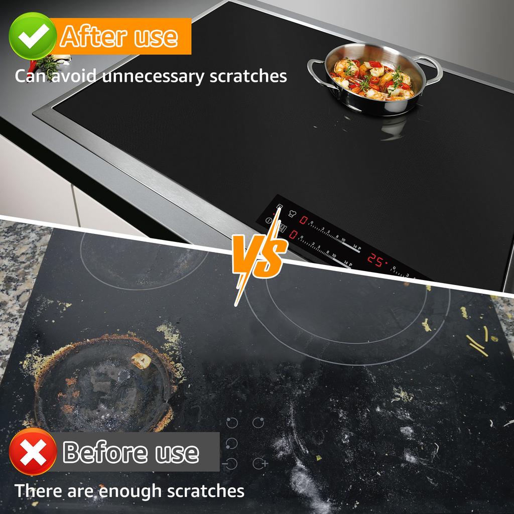 Induction Cooker Protective Pad Silicone Electric Stove Top Cover Heat-resistant Non-Slip Stove Top Protector Mat for Kitchen