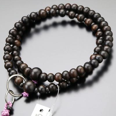 Jodo Sect Prayer Beads for 8 Striped Ebony Parallel Sanskrit Tenbo Prayer Kyoto Prayer 8 Two Memorial Memorial My Prayer Beads Beads Bag Special