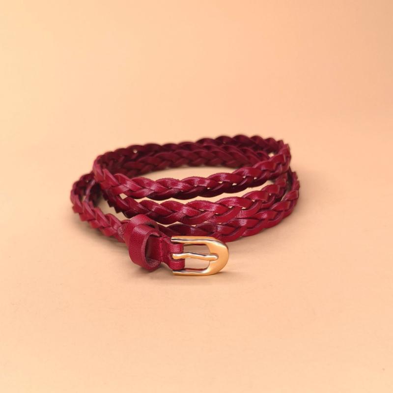 Handmade First-layer Tree Paste Bark Woven Women's Pin Buckle Belt Fashionable and Versatile Decoration
