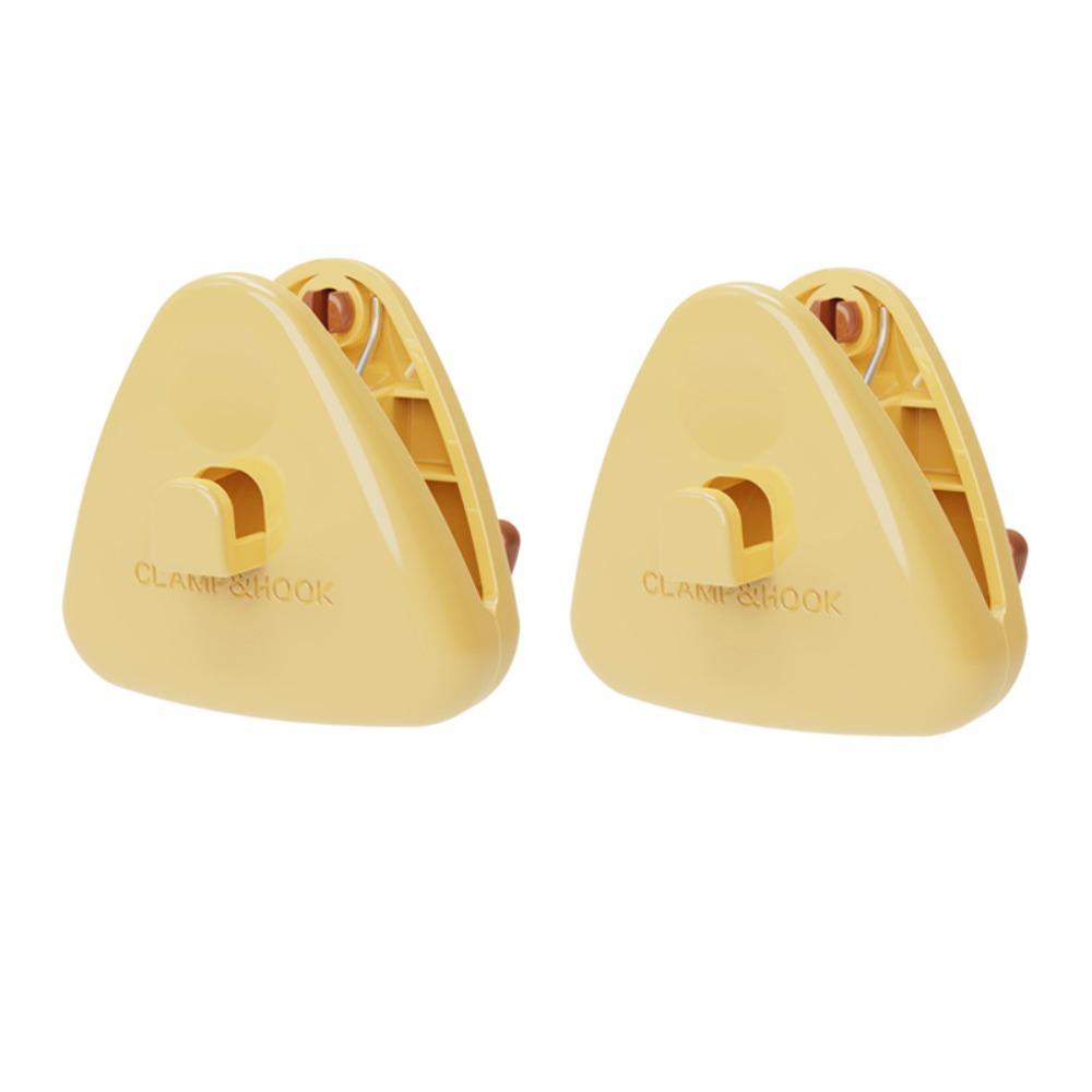 

1/2 шт. Бесследные зажимы для сушки одежды, Нескользящие зажимы для носков, Прочные прищепки Yellow 2Pcs