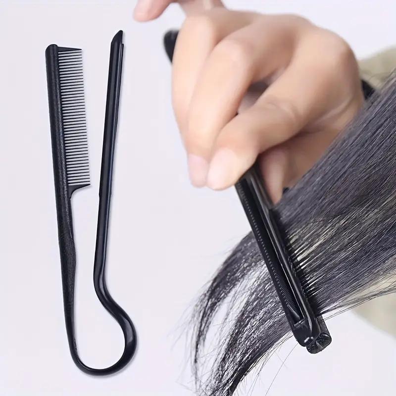 Hair Comb V Shape Clip-Type Multi-purpose Comfortable Grip Anti-slip Hair Straighten Reusable Salon Comb Hold Tongs Hair Styling Tools for Barber Shop