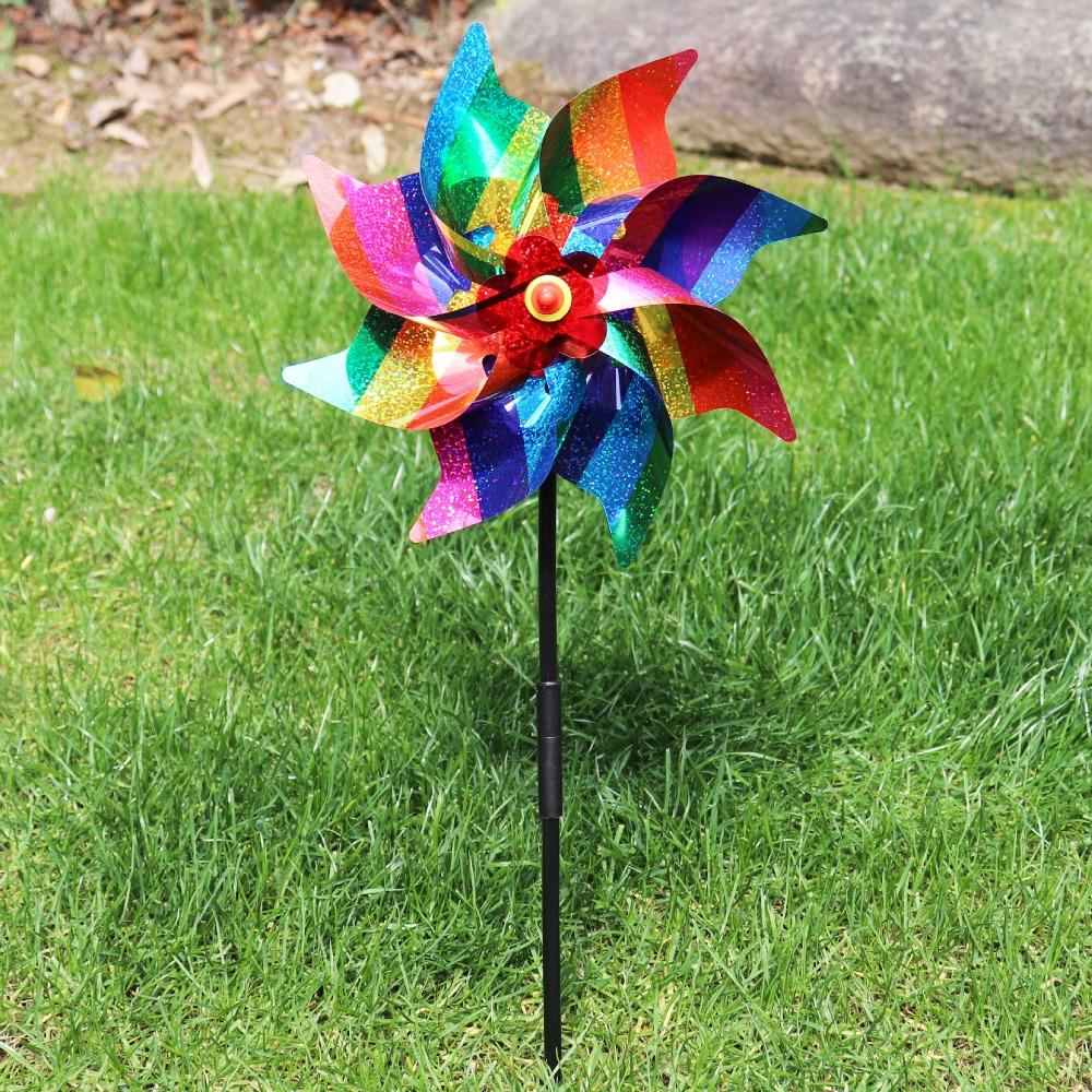

Plastic Windmill Colorful Garden Pinwheels Kids Toys Wind Spinner Children A