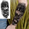 1 Sheet Forest Wolf Coyote Temporary Tattoos For Men Adults Forearm Arm Leg Body Art Drawing Fake Tattoo Sticker Transferable
