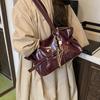 High-End Korean Style Leather Tote: Large Capacity Women's Underarm Shoulder Bag