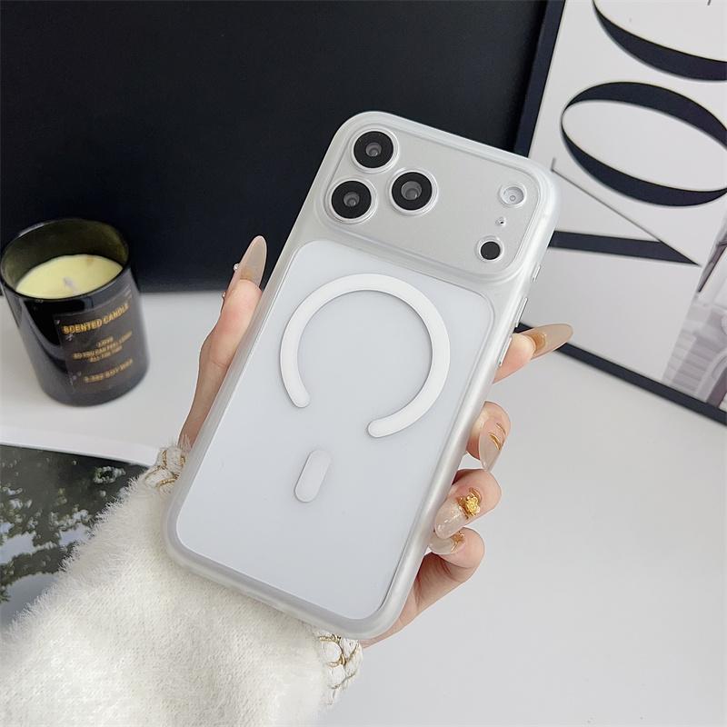 Matte Transparent Wireless Charging Magnetic For Magsafe Case For iPhone 17 16 15 14 13 Pro Max 17Air Shockproof Acrylic Cover