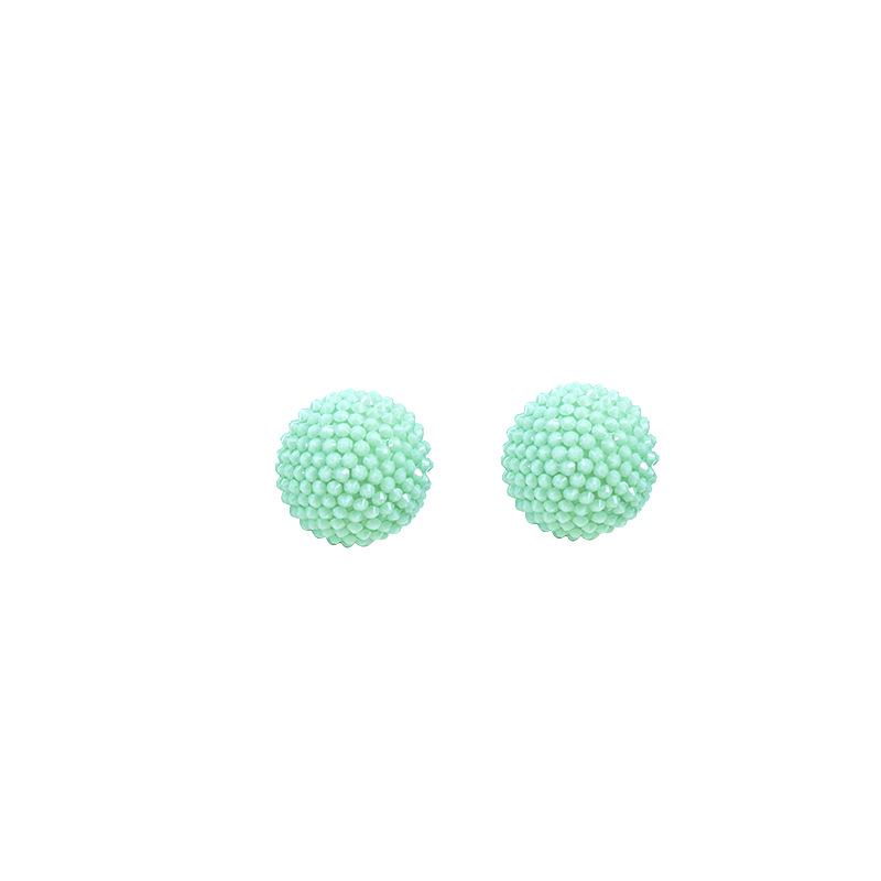 Silver Heart Stud Earrings: Fresh, Simple Geometric Design with Convex Surface and Cute Dangle Style
