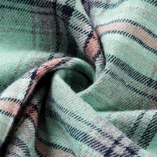 Women Coat Plaid Single-breasted Hooded Pocket Spring Shirt for Daily Wear