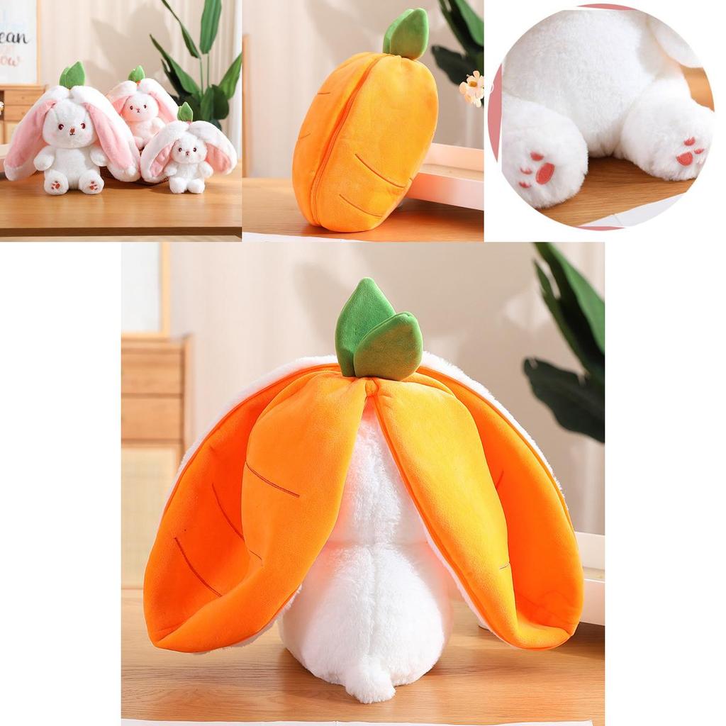 Adorable Transformable Fruit Rabbit Plush Toy