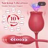 Rose Sucking Sex Toys Dildo Vibrator for Women 3in1 Thrusting G Spot Anal Vibrators Stimulator Female Vibrating Egg Adult Toys