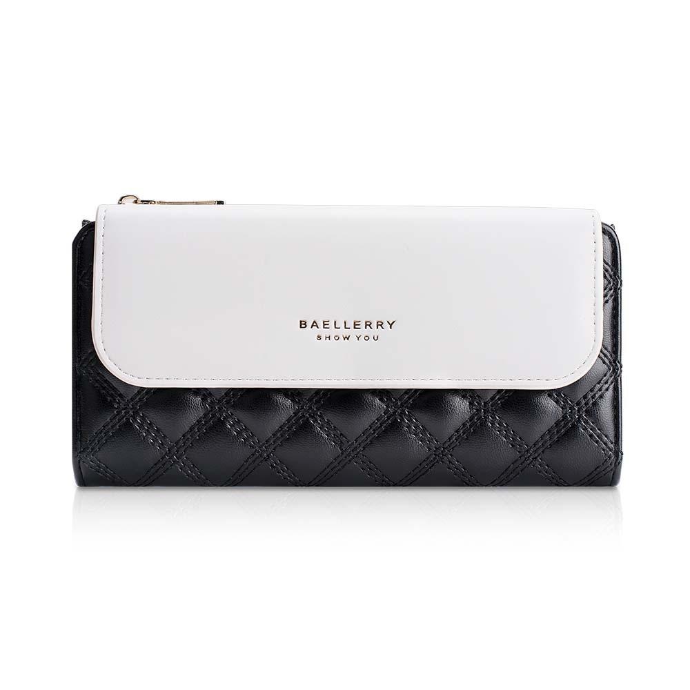 Designer Long Wallet For Ladies With Quilted Pattern And Antitheft Features For Casual Outings