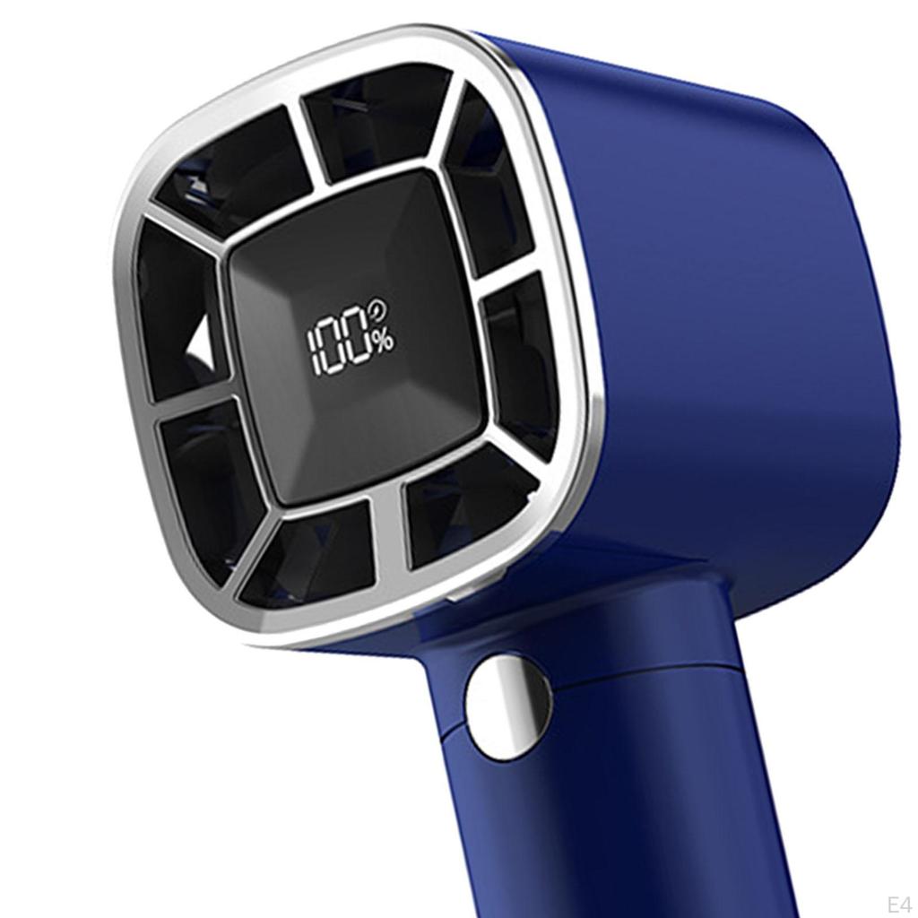 Compact Handheld Fan with Adjustable Speeds and LED Display
