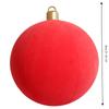 Fabric Covered Flocked Fabric Baubles Inflatable Christmas Decoration Ball  Christmas Themed Party