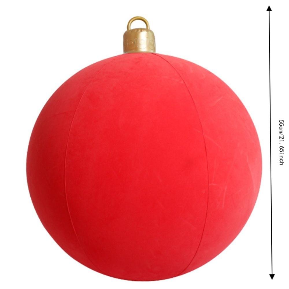 Fabric Covered Flocked Fabric Baubles Inflatable Christmas Decoration Ball Christmas Themed Party