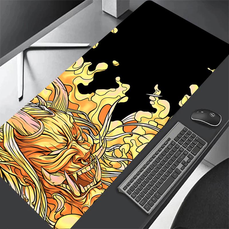 Ghost Face Anime Mouse Pad Japanese Game Devil Black Deskmat Computer Keyboard Mousepad XXL Computer Gamer Laptop ghost head mat