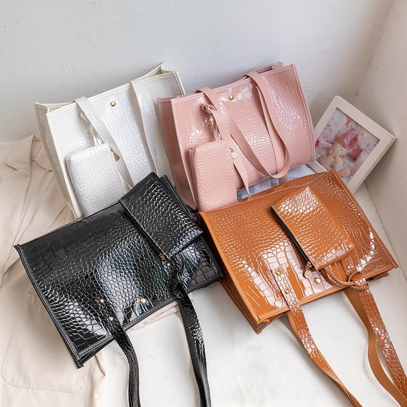 Buy Popular Shoulder Bag Square Bag Handbag Shoulder Tote Bag Crocodile Stone Pattern Shoulder
