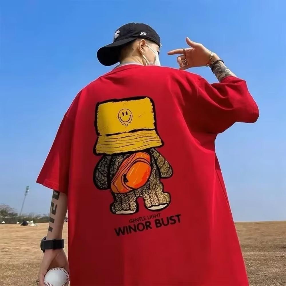 Men's Korean Style Short Sleeved T-shirt In Plus Size M-8XL