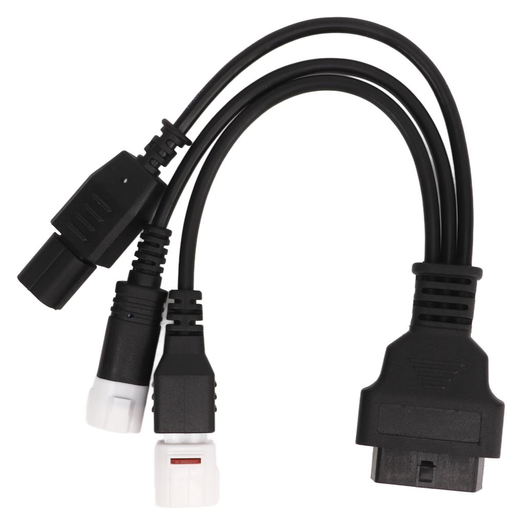 Motorcycle OBD Diagnostic Female 16 Pin 3 in 1 Plug Adaptor Cable Y Splitter Diagnostic Extension