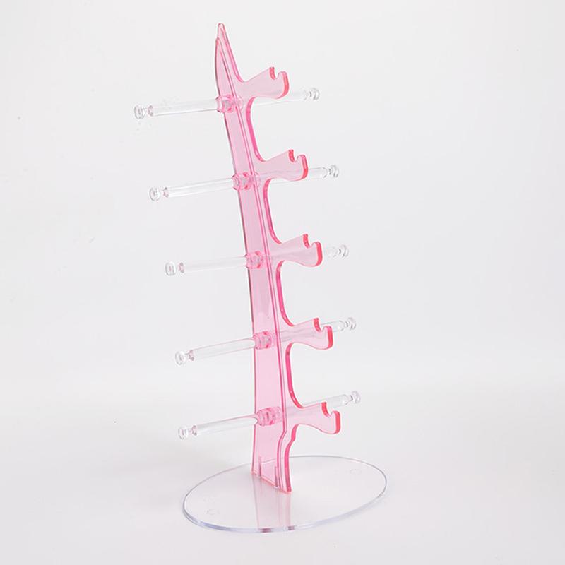 Acrylic Eyeglass Holder 5-tier Optical Glasses Organizer Stand Boat Arc Design Eyewear Holder Display Ski Goggles Storage Rack
