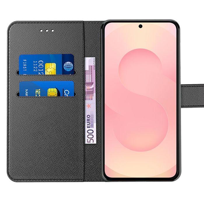 Coque de Protection - BOOLING - Samsung Galaxy A07 - Antichoc Anti-Rayures Antichoc Effet Cuir Noir