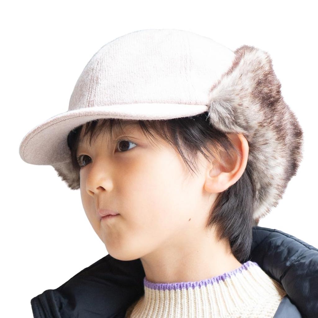 ICHIYON čepice pro děti, letecká čepice, kožešinová podzimní a zimní pilotní čepice pro rodiče a děti, ležérní cestovní chrániče sluchu [14+ PLUS] kcap0148-be