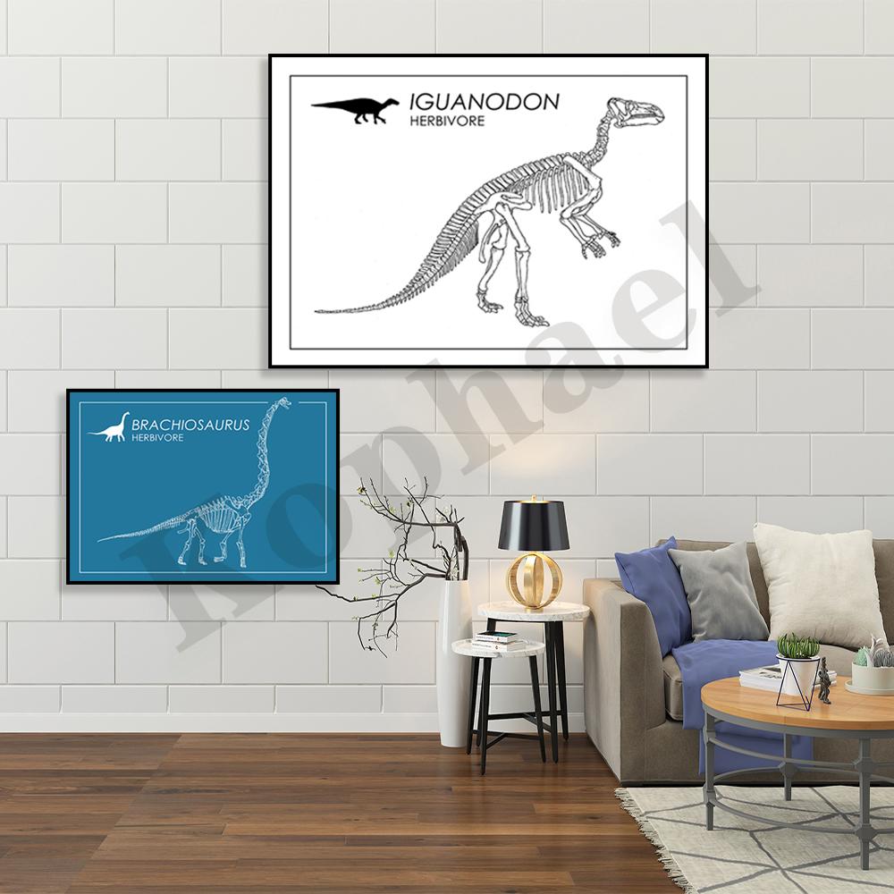 

Скелет динозавра Анатомия скелета. Подарок любителю животных. Больница Офис Домашний Декор Стены Художественный Плакат