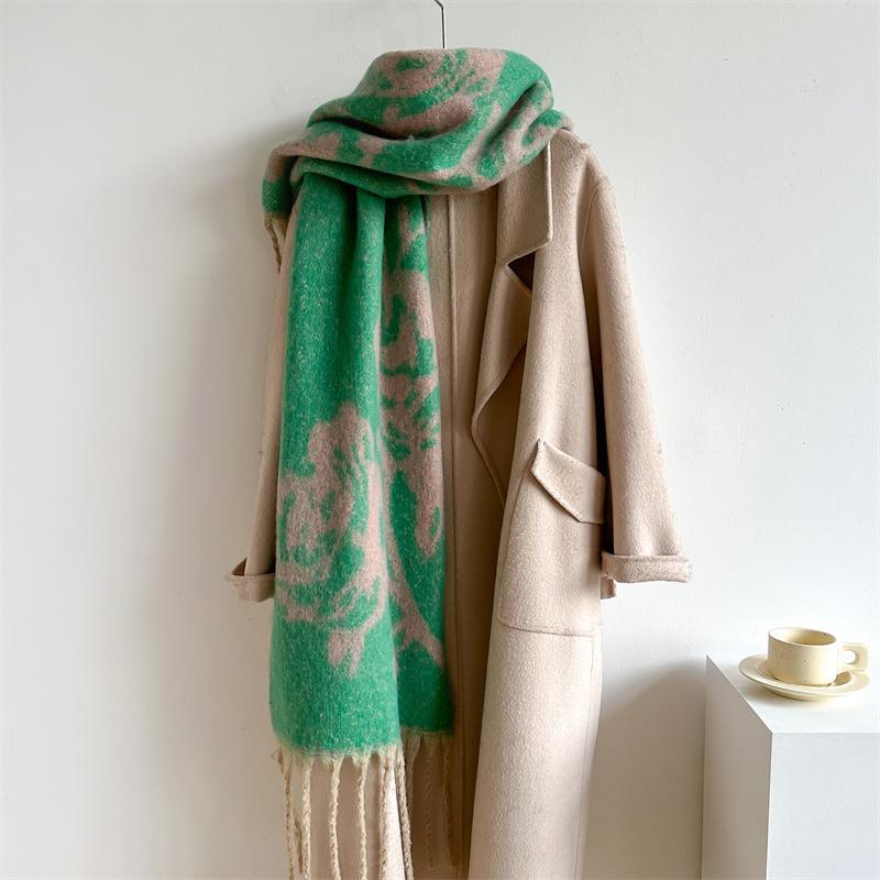New  Cashmere Scarf Shawl Thicked  Warm Blanket Long Tassels Soft Shawls Neck Wraps Pashmina Scarves Ladies' Luxury Scarf