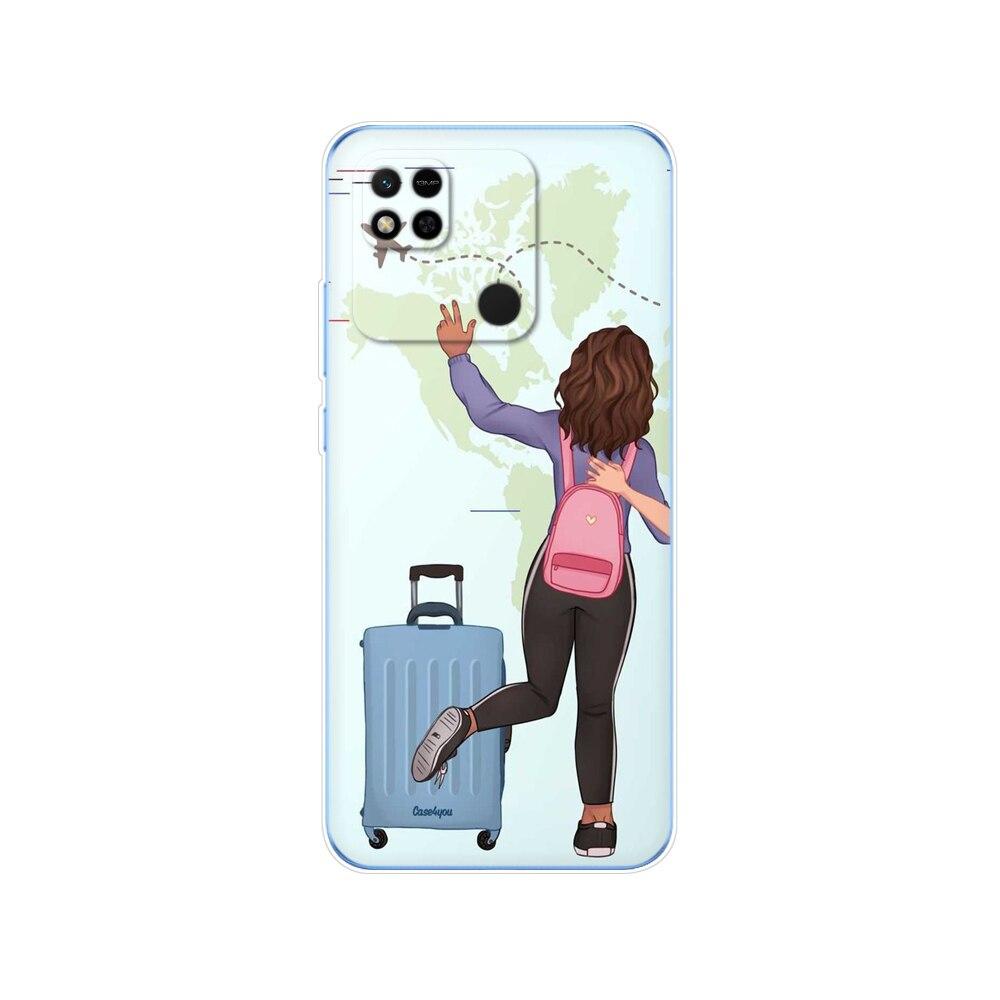 For Redmi 10A Case Back Cover For Xiaomi Redmi 10A Phone Case Redmi10A Bag Tpu Soft Silicon Protective Bumper Etui Funda Coque