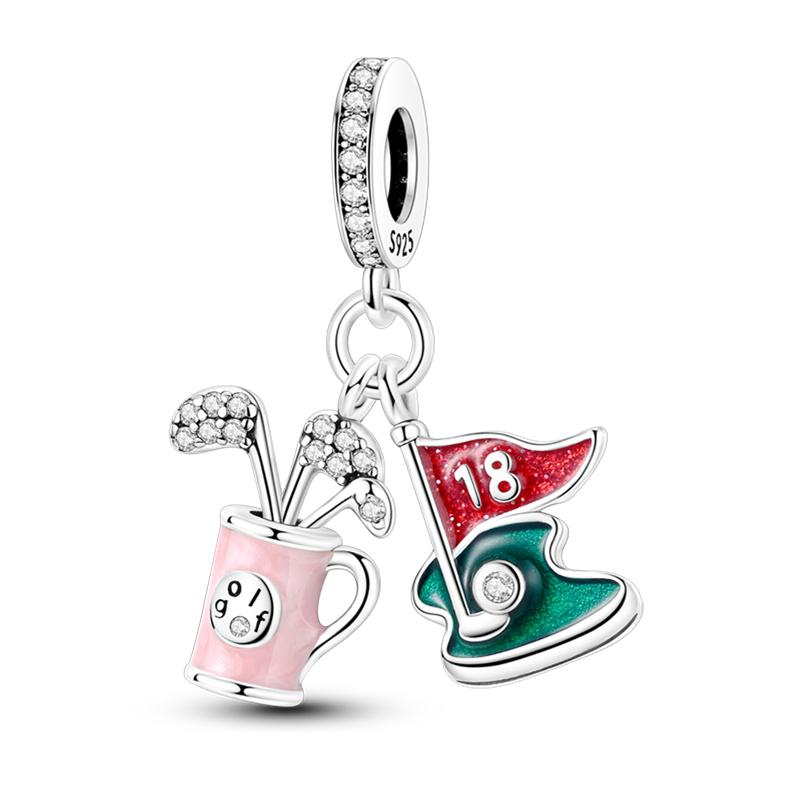 Copper Volleyball Baseball Badminton Golf Sports 3Mm Charms Beads Pendants Birthday Party Fine Diy Jewelry Gifts