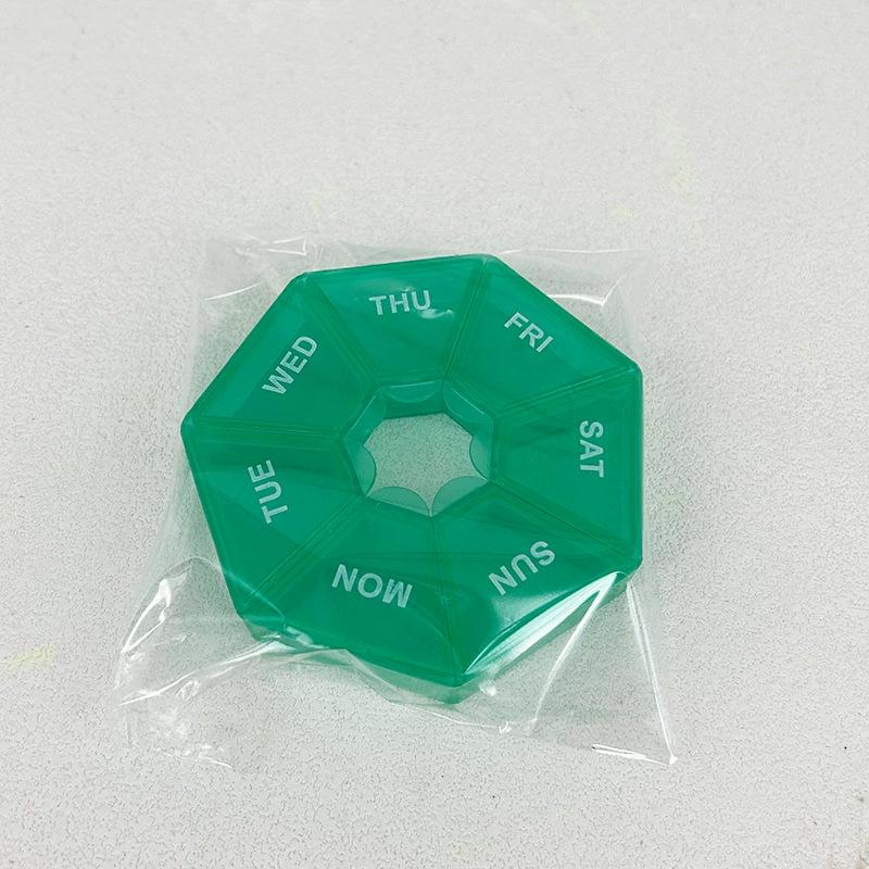 Compact Round Dustproof Weekly Pill Organizer for Living Room or Bedroom