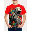 Boys Kids Clothes Stylish Cartoon Space Astronaut Graphic T Shirts Boys Girls Summer Short Sleeve Outdoor Clothes