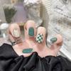 24Pcs Short Square Fake Nails Cloud Star Pattern Full Cover Press On Nail Tips Manicure Art