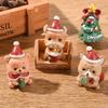 Christmas Series Craft Resin Animal Party Creative Mini Christma Tree Old Girl Kids Cute Gift Home Decoration Supplies Decor