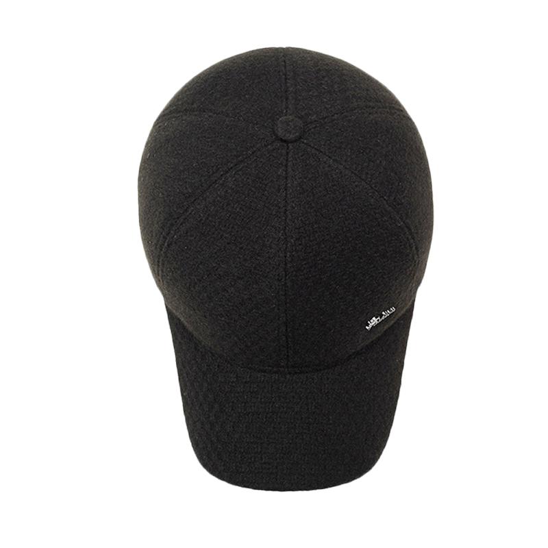 Middle-Aged and Elderly Woolen Baseball Cap Men's Winter Thick Warm Cotton Cap Outdoor Riding Cap