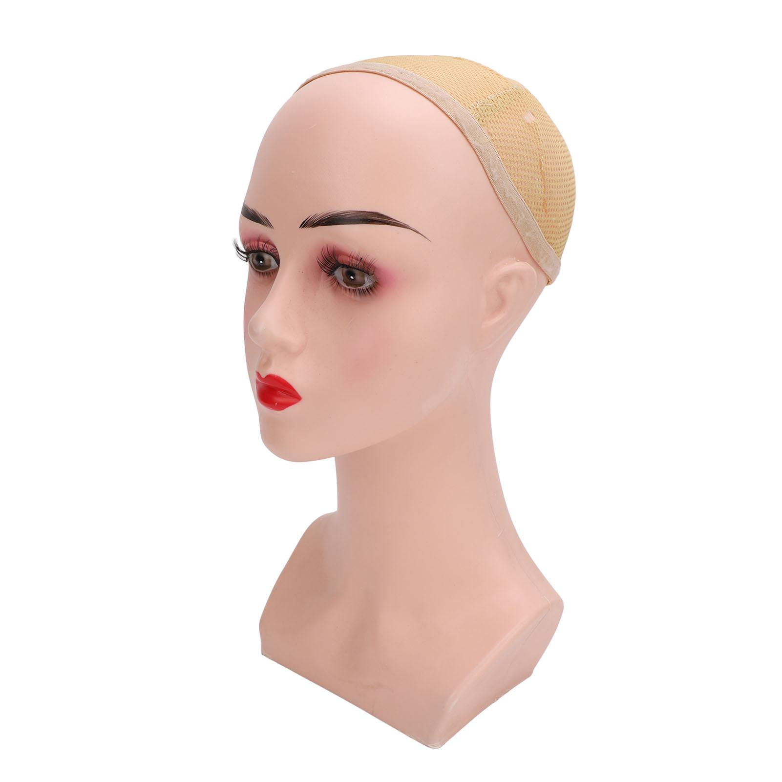 

Mannequin Head Waterproof Stable Female Bald Mannequin Head for Displaying Wig Jewelry Hat Sunglasses