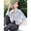 Mohan Yimei Damen Sommer Jacke mit Revers aus Hanf-Mischgewebe 2026