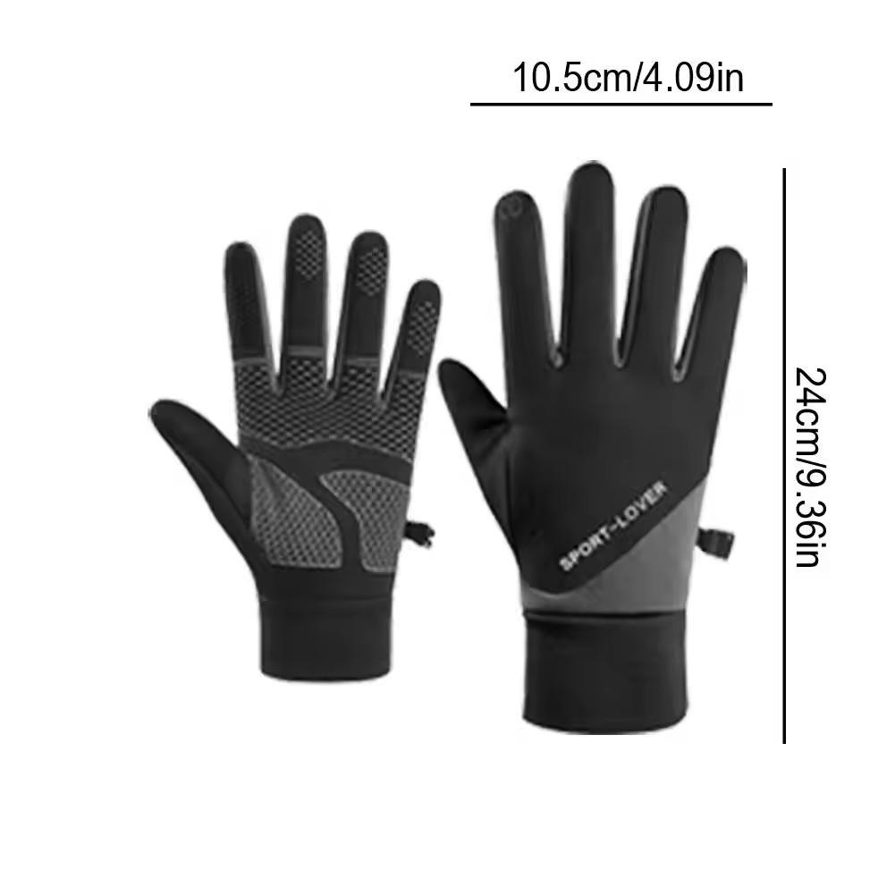 Outdoor Cycling Sports Gloves Unisex Thick Warm Motorcycle Riding Full Finger Gloves Touch Screen Anti Slip Cold Resistant Glove