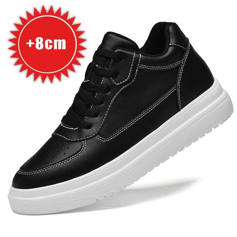 

Чоловічі туфлі-ліфти з натуральної шкіри, збільшуючі зріст, невидимі збільшуючі устілки 6 8 10 см, кросівки, які роблять вищими, ліфти, шкіряні туфлі 42