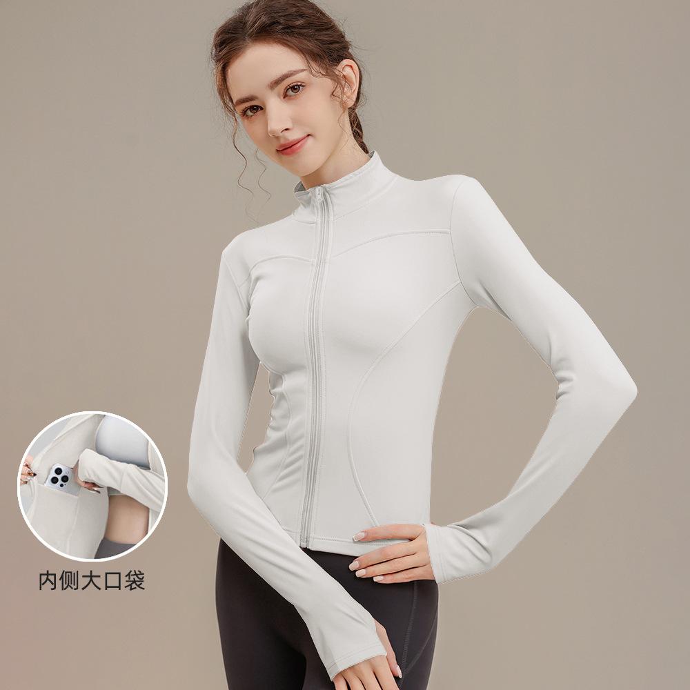 Sunscreen clothes, sports tops, women's jackets, spring long-sleeved thin fitness clothes, running quick-drying training, slim-fitting yoga clothes