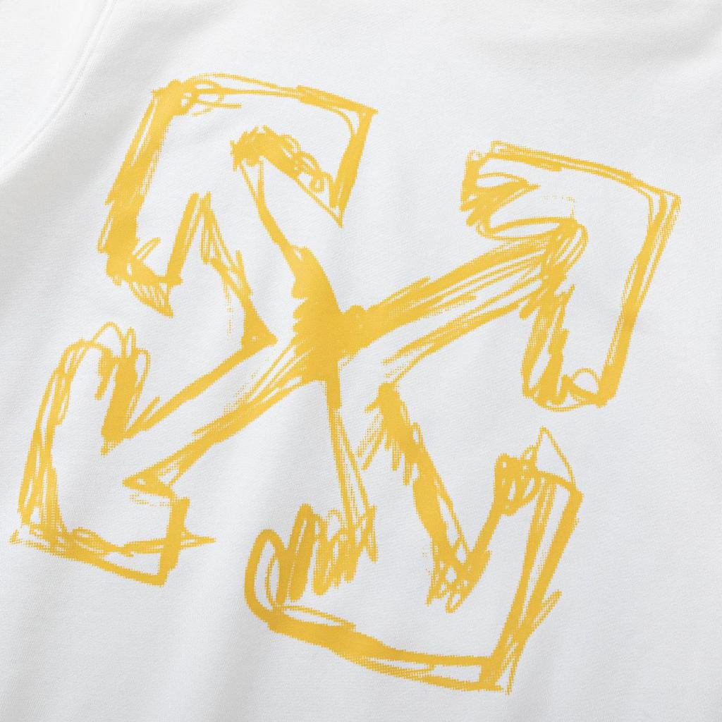 9098 Off-White 2025 Jesień i Zima Nowy Wzór Strzałki z Wirującymi Literami OW Męska i Damska Bluza z Kapturem