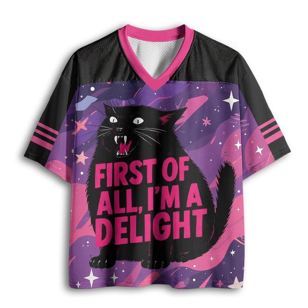 

Latest Adult and Children s First, I m Super Charming Starry Sky Black Cat 3D Print V-Neck Cartoon Animal Sports T-Shirt S
