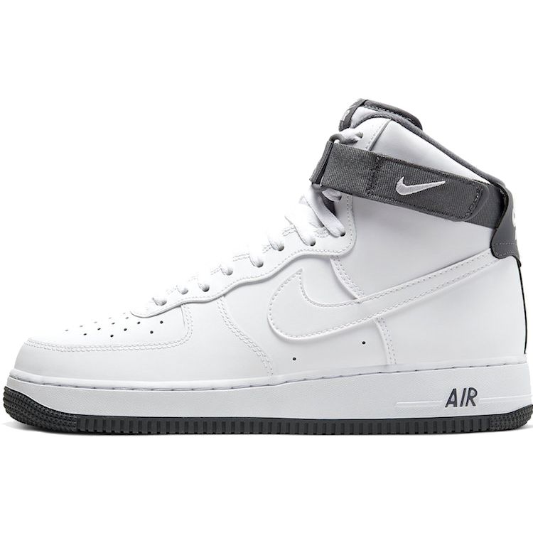 

Кроссовки унисекс Nike Air Force 1 High Charcoal белые темно-серые CD0910-100