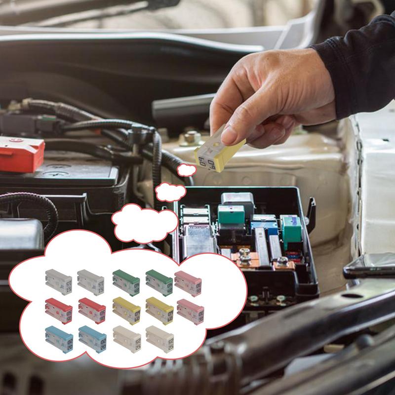 Siguranțe Kit Auto 14 buc Siguranță Cartuș Fante Portabilă pentru Mașini Siguranțe de Rezervă Siguranțe Asortate 15A 20A 25A 30A 40A 50A 60A