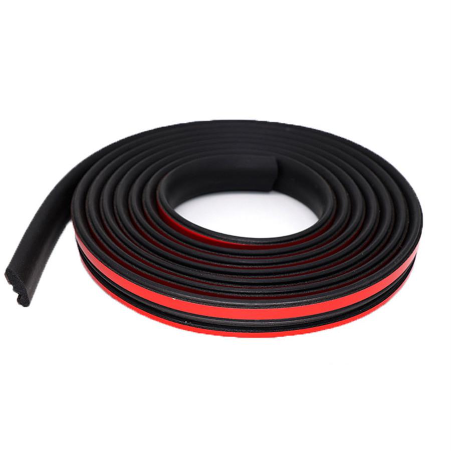 5M Car Windshield Waterproof Seal Edge Trim Rubber Soundproof Weatherstrip Black
