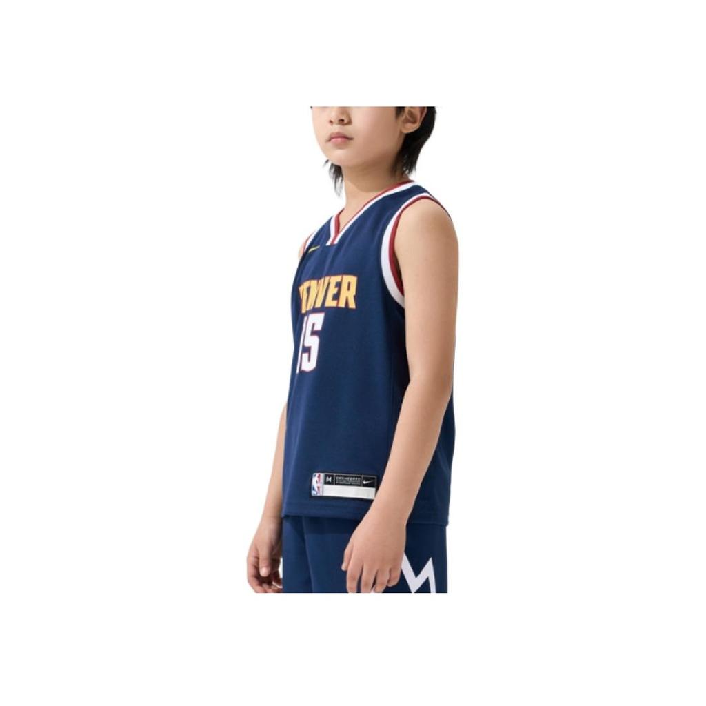 Nike Letter Print Fashion Sleeveless Kids Basketball Jersey Kids Jersey Dark-University-Blue HJ7787-419