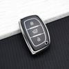 3 Buttons Soft TPU Smart Key Fob for Hyundai Santa Fe Tucson Elantra Creta Sonata I30 Ix35 Ix45 I10 I40 Rena Protective Keychain