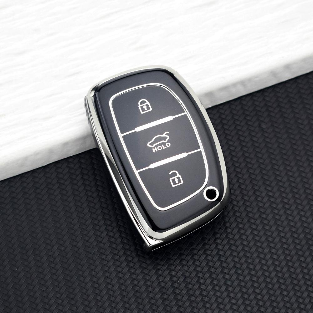 

3 Buttons Soft TPU Smart Key Fob for Hyundai Santa Fe Tucson Elantra Creta Sonata I30 Ix35 Ix45 I10 I40 Rena Protective Keychain