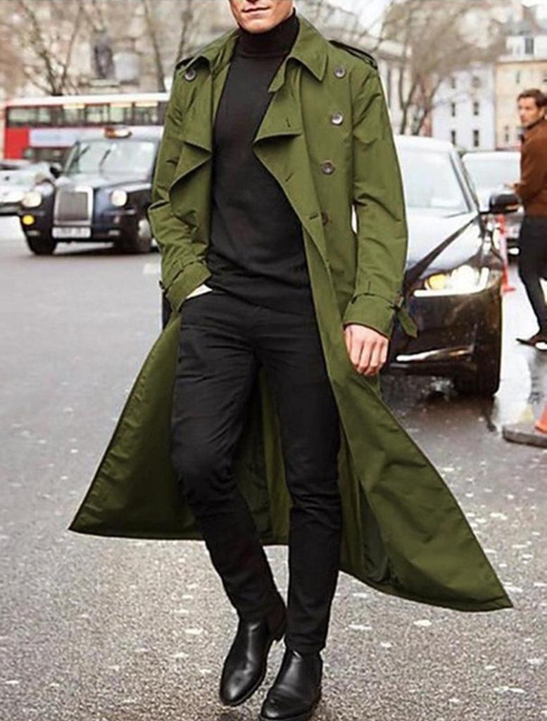 Men's Extra-Long Trench Coat - Fashionable Casual Jacket (In Stock)