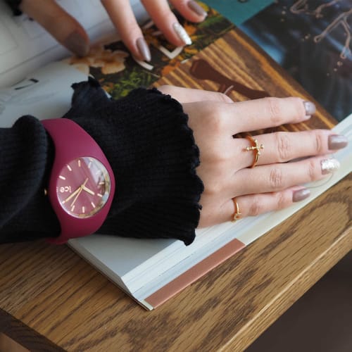 Ice Watch ICE Grace Classy Medium 40mm Watch with Silicone Rubber Strap (018647) Women's, Red, Officially Imported