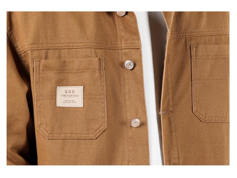 2026 Men's Trendy Loose Denim Jacket - Spring & Autumn Pure Cotton Workwear