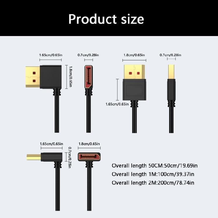 Molded Strain Relief DisplayPort Cable with Male-to-Male Ends, DisplayPort 1.4 Support, and Direct Video Transmission